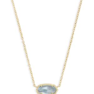 Kendra Scott Elisa Light Blue Short Pendant Necklace 2 Kendra Scott Elisa Light Blue Short Pendant Necklace 2