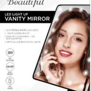 Vivitar® Lighted 22 LED Black Vanity Mirror 1 Vivitar® Lighted 22 LED Black Vanity Mirror 1