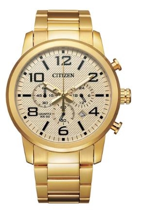 Citizen® Men%27s Quartz Gold-Tone Watch w/Champagne Dial 1 Citizen® Men%27s Quartz Gold-Tone Watch w/Champagne Dial 1