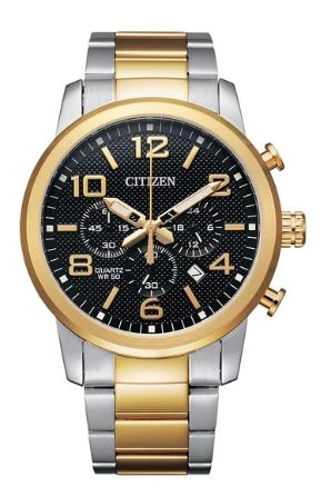 Citizen® Men%27s Quartz Two-Tone Watch w/Black Dial 1 Citizen® Men%27s Quartz Two-Tone Watch w/Black Dial 1