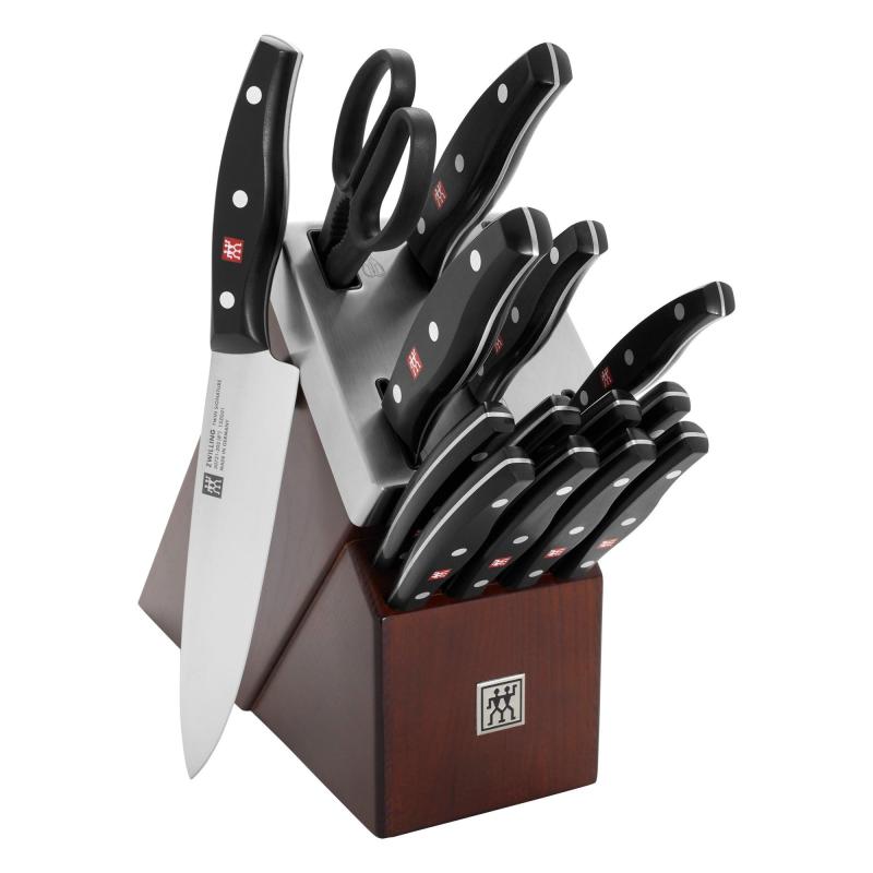 Zwilling Twin Signature 15Pc Self-Sharpening Knife Block Set Brown Ash 2 Zwilling Twin Signature 15Pc Self-Sharpening Knife Block Set Brown Ash 2