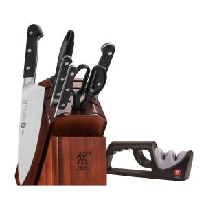Zwilling Pro 7Pc Knife Block Set W/ Bonus Sharpener 2 Zwilling Pro 7Pc Knife Block Set W/ Bonus Sharpener 2