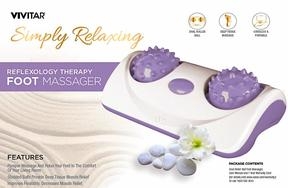 VivitarĀ® Reflexology Therapy Lavender Electronic Dual Foot Massager 1 VivitarĀ® Reflexology Therapy Lavender Electronic Dual Foot Massager 1