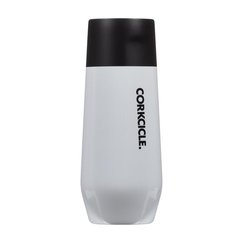 Corkcicle 7Oz Stemless Flute - Colorblock Modern Black 2 Corkcicle 7Oz Stemless Flute - Colorblock Modern Black 2