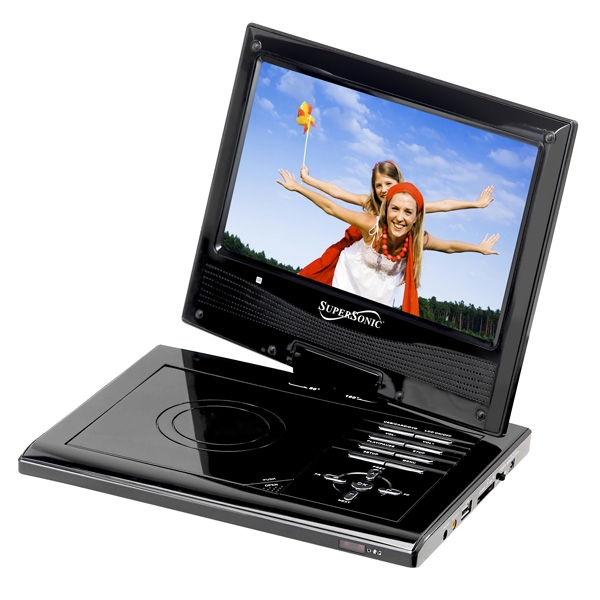 Supersonic® 7" Portable DVD Player w/Swivel Screen 1 Supersonic® 7" Portable DVD Player w/Swivel Screen 1