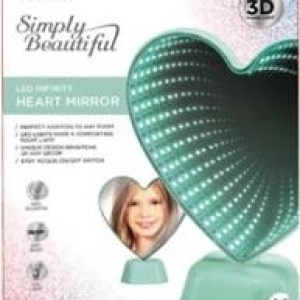 Vivitar® LED Infinity Seafoam Green Heart Shaped Vanity Mirror 1 Vivitar® LED Infinity Seafoam Green Heart Shaped Vanity Mirror 1