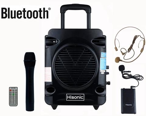 Hisonic® Rechargeable Portable PA System w/VHF Wireless Mics 1 Hisonic® Rechargeable Portable PA System w/VHF Wireless Mics 1