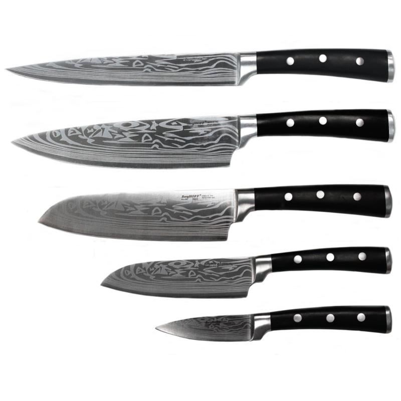BergHoff Antigua 5Pc Cutlery Set With Mahogany Colored Wooden Case 2 BergHoff Antigua 5Pc Cutlery Set With Mahogany Colored Wooden Case 2
