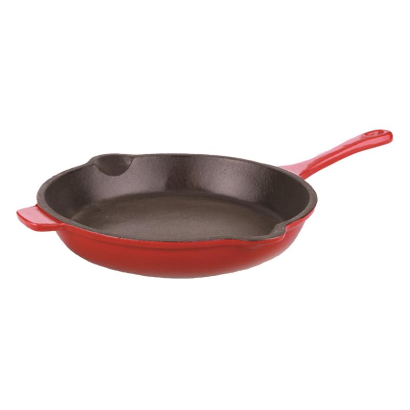 BergHoff Neo Cast Iron Fry Pan Red 10" 2 BergHoff Neo Cast Iron Fry Pan Red 10" 2