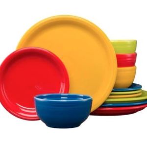 Fiesta Service 12 PC Bistro Bright Plates & Bowls 2 Fiesta Service 12 PC Bistro Bright Plates & Bowls 2