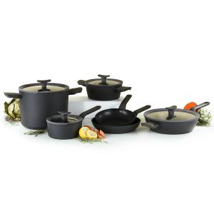 BergHoff Leo 10Pc Ceramic Ns Cookware Set, Dark Grey 2 BergHoff Leo 10Pc Ceramic Ns Cookware Set, Dark Grey 2