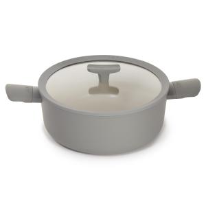 BergHoff Leo Balance Ns Ceramic Stockpot 11", 6.5Qt. w/Glass Lid, Recycled Aluminum, Moonmist 2 BergHoff Leo Balance Ns Ceramic Stockpot 11", 6.5Qt. w/Glass Lid, Recycled Aluminum, Moonmist 2