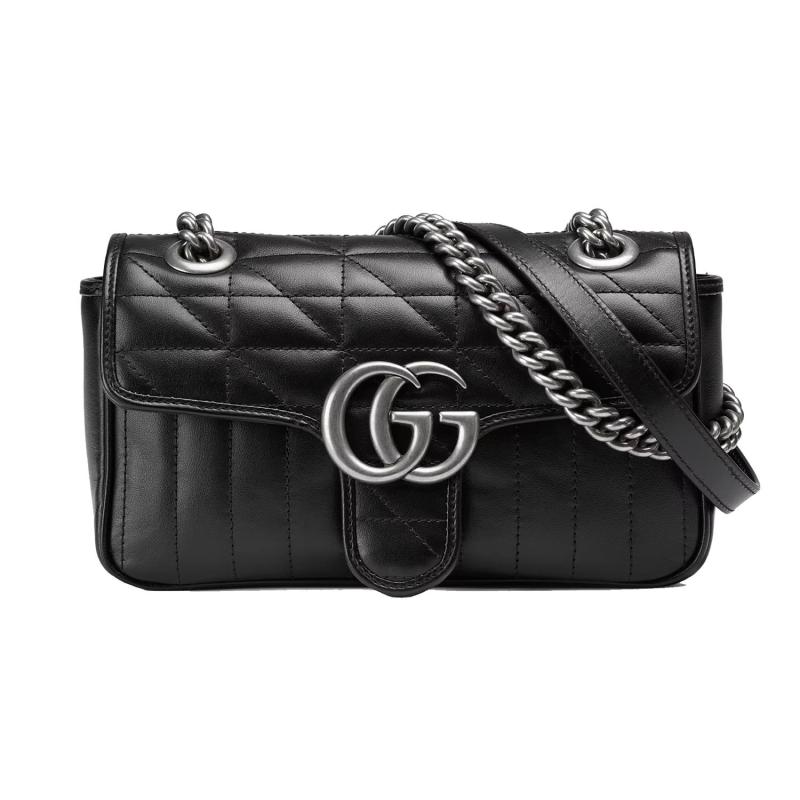 Gucci Gg Marmont Mini Bag Black Matelassé 2 Gucci Gg Marmont Mini Bag Black Matelassé 2