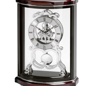 Bulova Wentworth Mahogany Clock w/ Roman Numeral & Skeleton Movement 1 Bulova Wentworth Mahogany Clock w/ Roman Numeral & Skeleton Movement 1