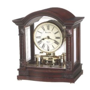 Bulova Bardwell Antique Walnut Revolving Pendulum Chime Clock 1 Bulova Bardwell Antique Walnut Revolving Pendulum Chime Clock 1