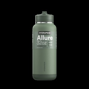 HydraPeak 32oz Stainless Steel Insulated Water Bottle With Spill Proof Straw Lid And Rubber Boot 2