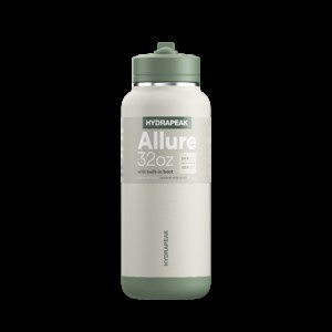 HydraPeak 32oz Stainless Steel Insulated Water Bottle With Spill Proof Straw Lid And Rubber Boot 2