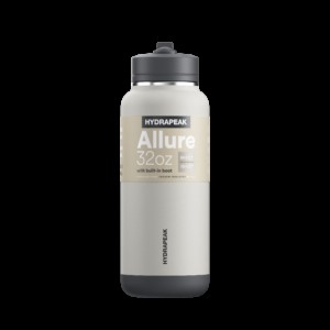 HydraPeak 32oz Stainless Steel Insulated Water Bottle With Spill Proof Straw Lid And Rubber Boot 2