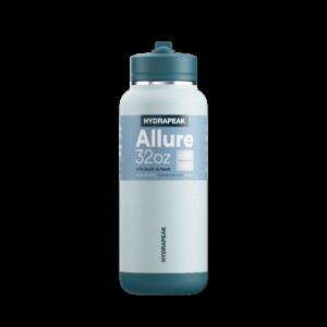 HydraPeak 32oz Stainless Steel Insulated Water Bottle With Spill Proof Straw Lid And Rubber Boot 2