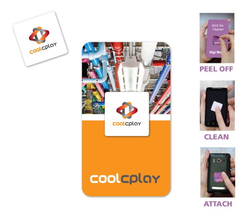 Full Color Screen Cleaner Sticker - Square Shape (1" x 1") 1 Full Color Screen Cleaner Sticker - Square Shape (1" x 1") 1