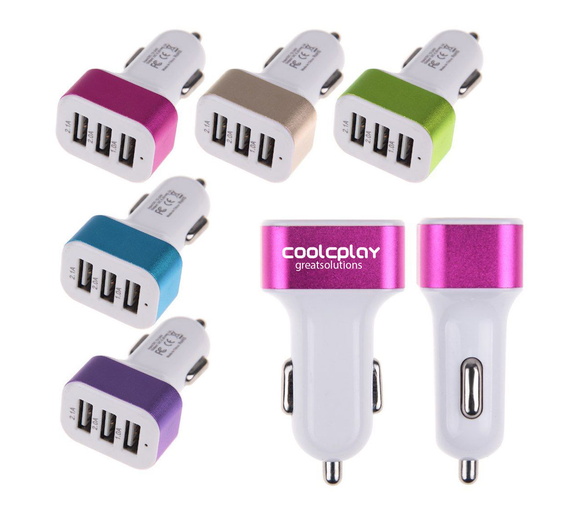 3 Port USB Car Charger Adapter 1