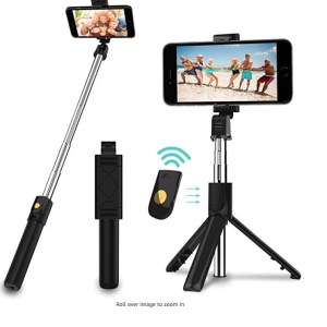 Selfie Stick, 3" 1 Extendable Selfie Stick Tripod w/ Detachable Bluetooth® Wireless Remote Phone 1 Selfie Stick, 3" 1 Extendable Selfie Stick Tripod w/ Detachable Bluetooth® Wireless Remote Phone 1