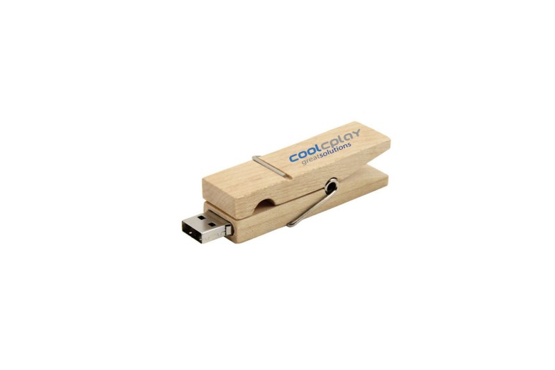 128 MB Wooden Clip USB Flashdrive 1 128 MB Wooden Clip USB Flashdrive 1