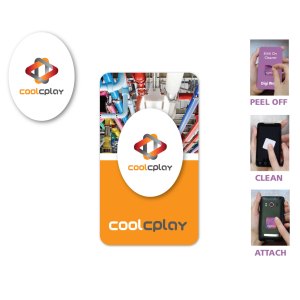 Full Color Screen Cleaner Sticker - Oval Shape (1.34"x 1.80") 1 Full Color Screen Cleaner Sticker - Oval Shape (1.34"x 1.80") 1