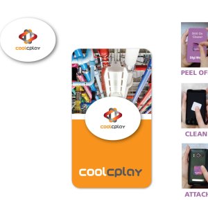 Full Color Screen Cleaner Sticker - Oval Shape (1.1"x 1.40") 1 Full Color Screen Cleaner Sticker - Oval Shape (1.1"x 1.40") 1