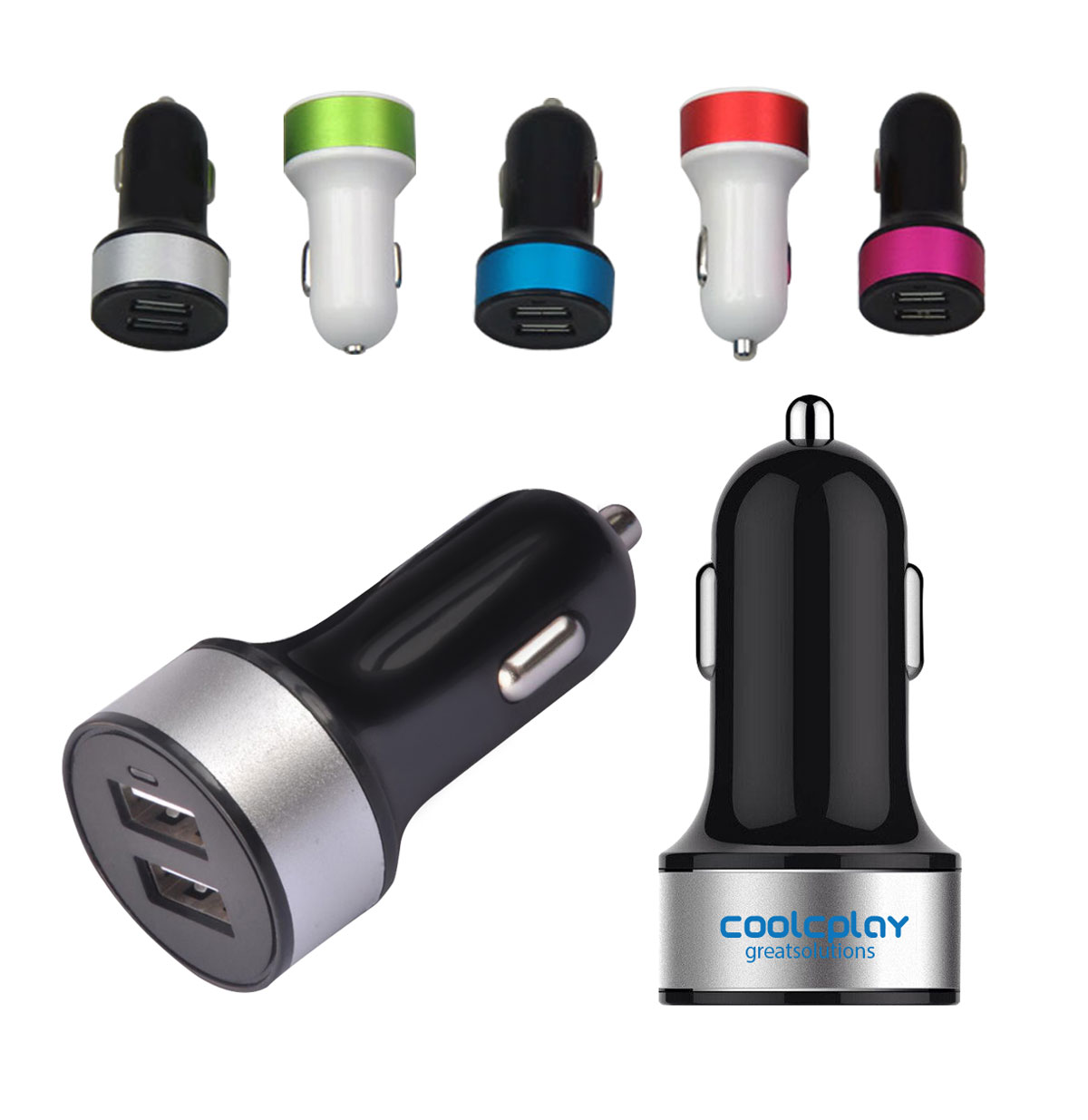 2 Port USB Car Charger Adapter 1