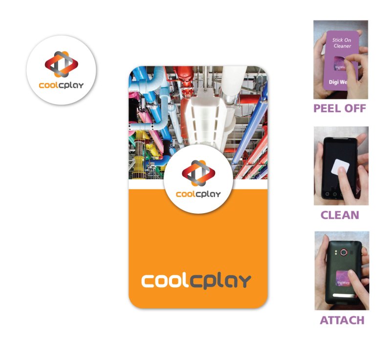 Full Color Screen Cleaner Sticker - Circle Shape (1"x 1") 1 Full Color Screen Cleaner Sticker - Circle Shape (1"x 1") 1