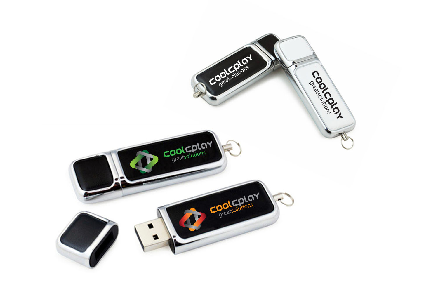 256 MB Leather and Metal USB Flashdrive 1