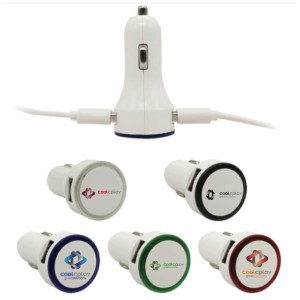 Light Up Dual Port USB Car Charger Adapter 1 Light Up Dual Port USB Car Charger Adapter 1