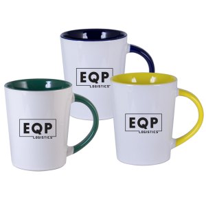 12 Oz. Glossy White Mug w/ Glossy Color Interior 1 12 Oz. Glossy White Mug w/ Glossy Color Interior 1