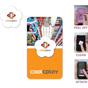 Full Color Screen Cleaner Sticker - Flower Shape (1.20"x 1.20") 1 Full Color Screen Cleaner Sticker - Flower Shape (1.20"x 1.20") 1