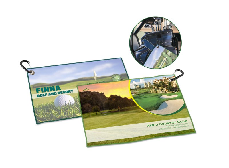 11.75" x 8" Golf & Sports Towel w/ Carabiner 1 11.75" x 8" Golf & Sports Towel w/ Carabiner 1