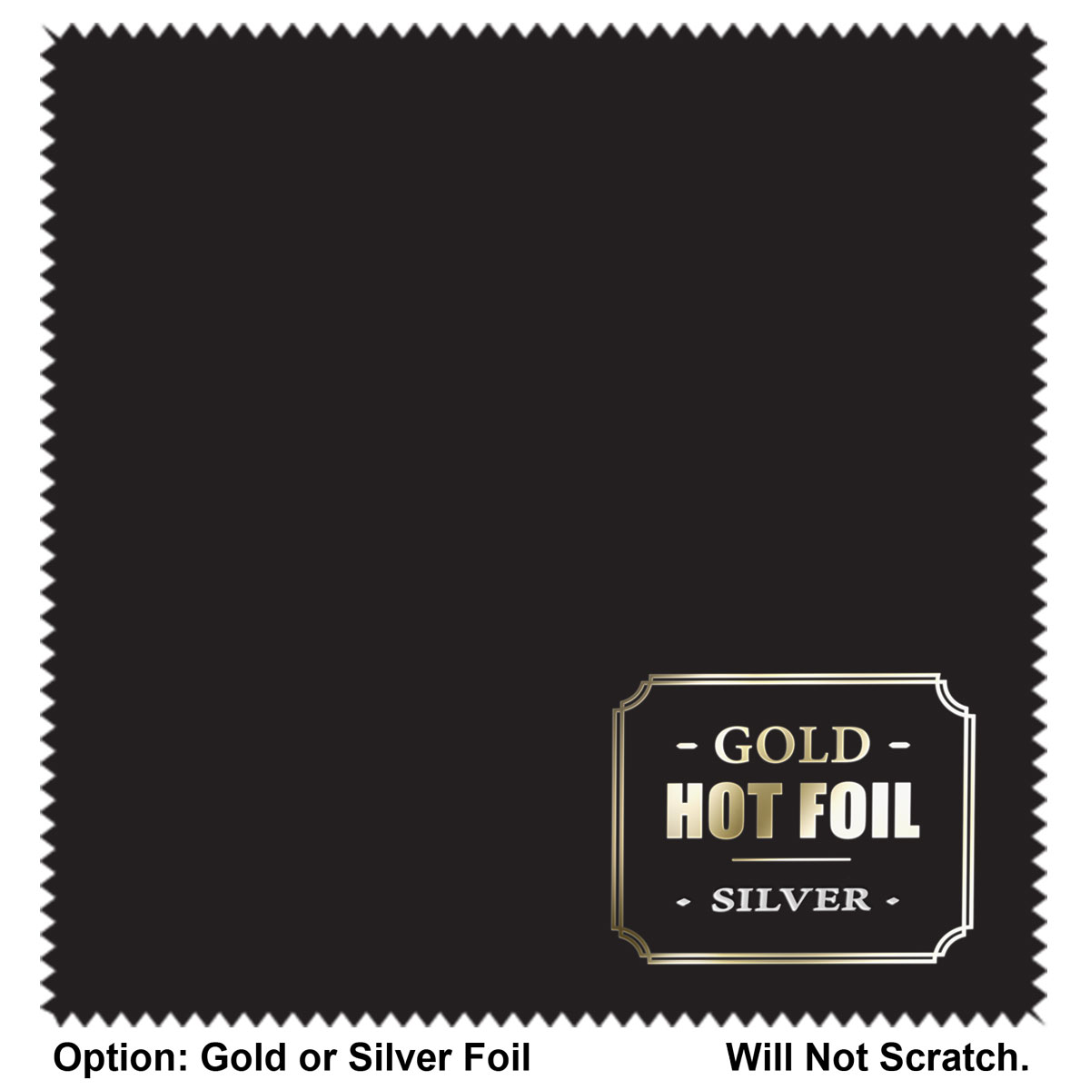 Ultimate Luxury 7"x 7" Hot Foil MicroFiber Cloth - Will not Scratch 1