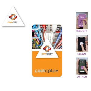 Full Color Screen Cleaner Sticker - Triangle Shape (1.57"x 1.38") 1 Full Color Screen Cleaner Sticker - Triangle Shape (1.57"x 1.38") 1