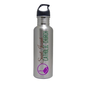 25 Oz. Stainless Steel Water Bottle w/Black Loop Lid 1 25 Oz. Stainless Steel Water Bottle w/Black Loop Lid 1