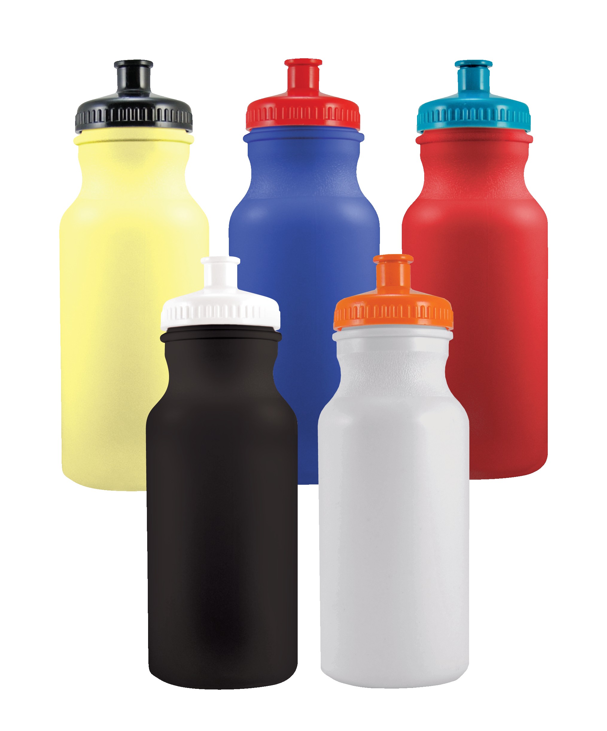 20 Oz. Colored Bike Bottle w/Push Pull Cap 1