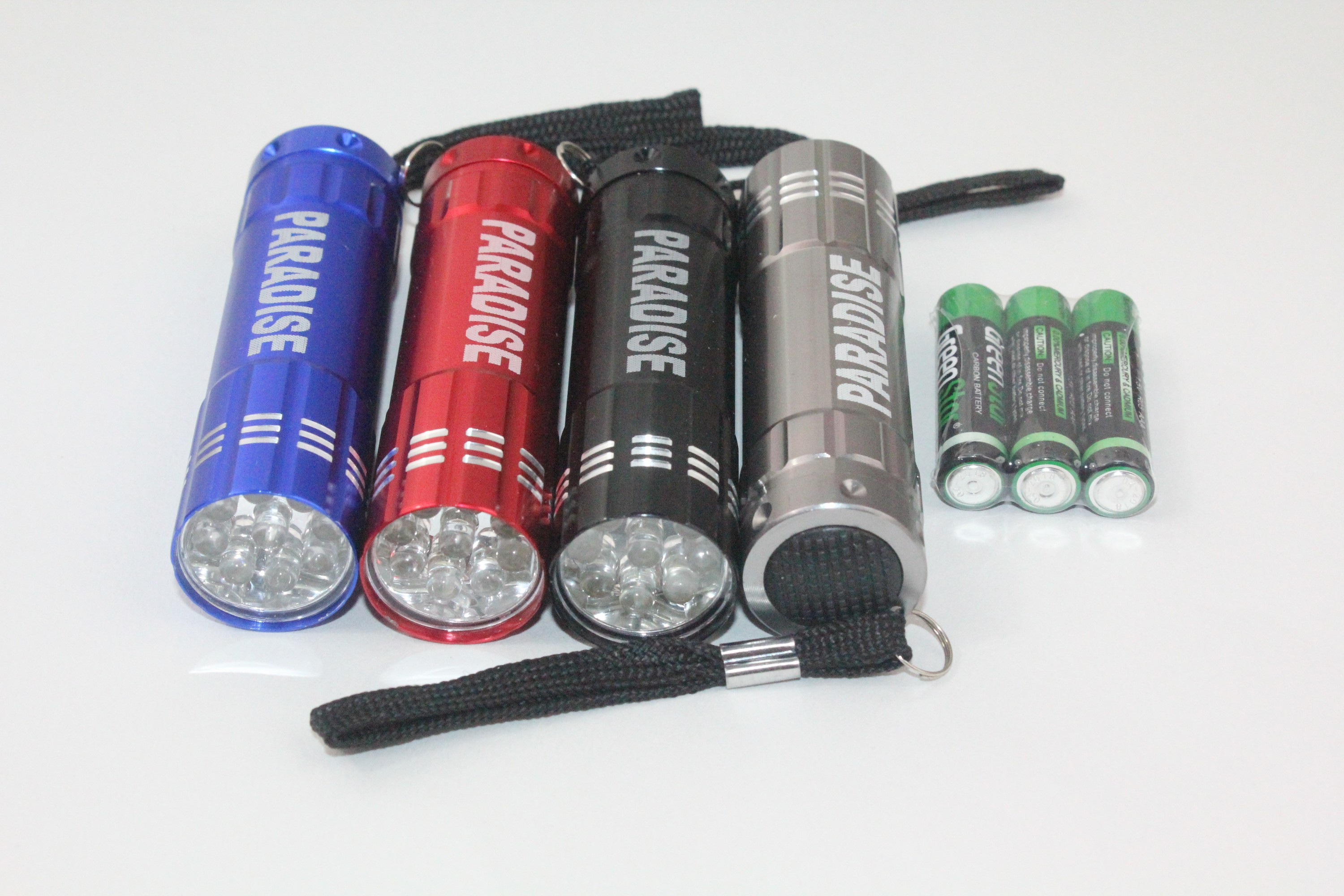 9 LED Pocket Flashlight w/Strap, Gift Box, & 3 AAA Batteries 1