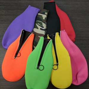 Neoprene Collapsible Bottle Insulator w/Zipper 1 Neoprene Collapsible Bottle Insulator w/Zipper 1