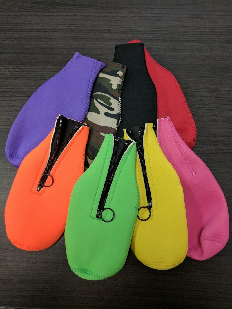 Neoprene Collapsible Bottle Insulator w/Zipper 1 Neoprene Collapsible Bottle Insulator w/Zipper 1