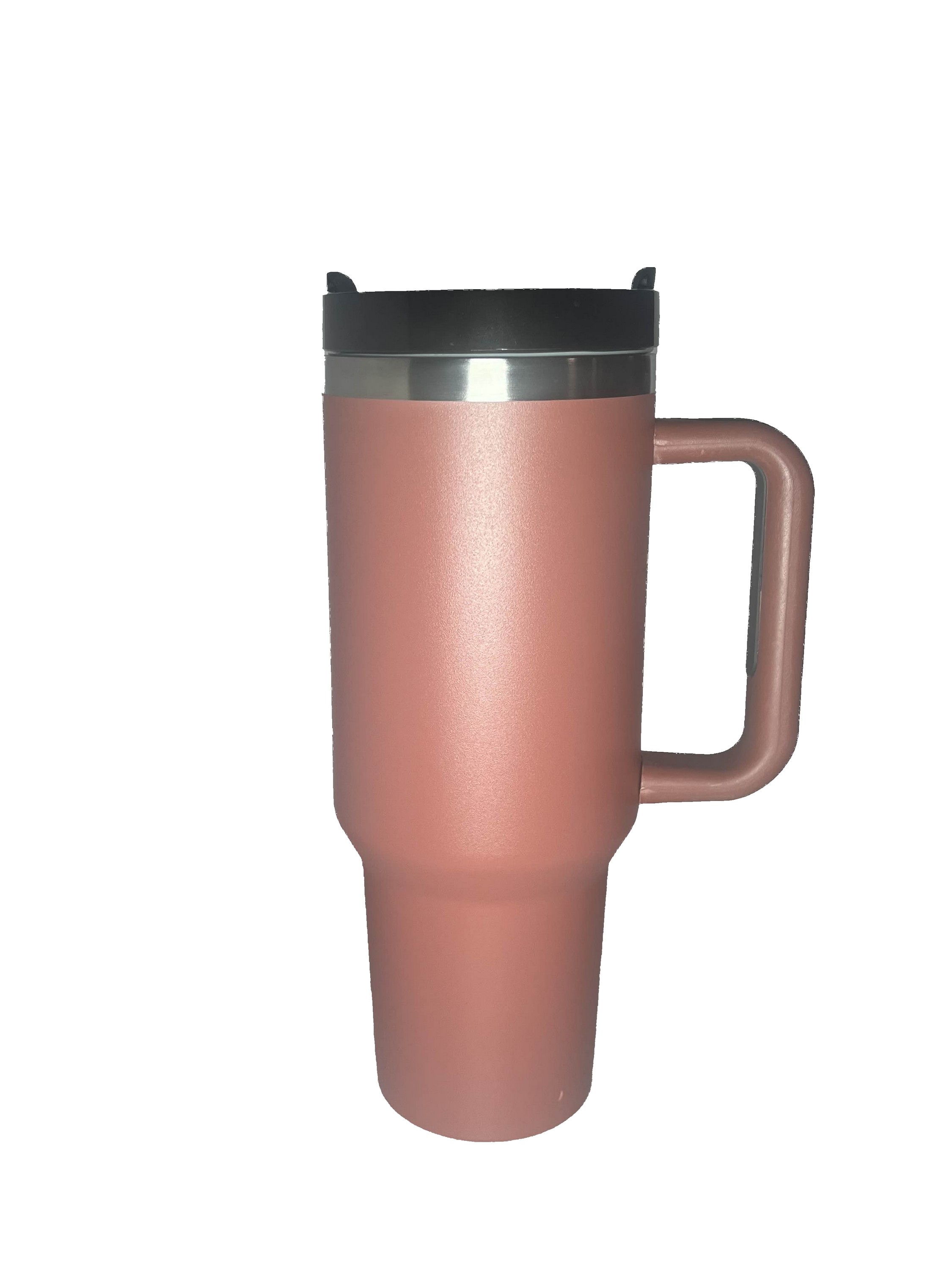 40 Oz. Vacuum Insulated Stainless Steel Tumbler w/Copper Lining, Lid, & Handle 1