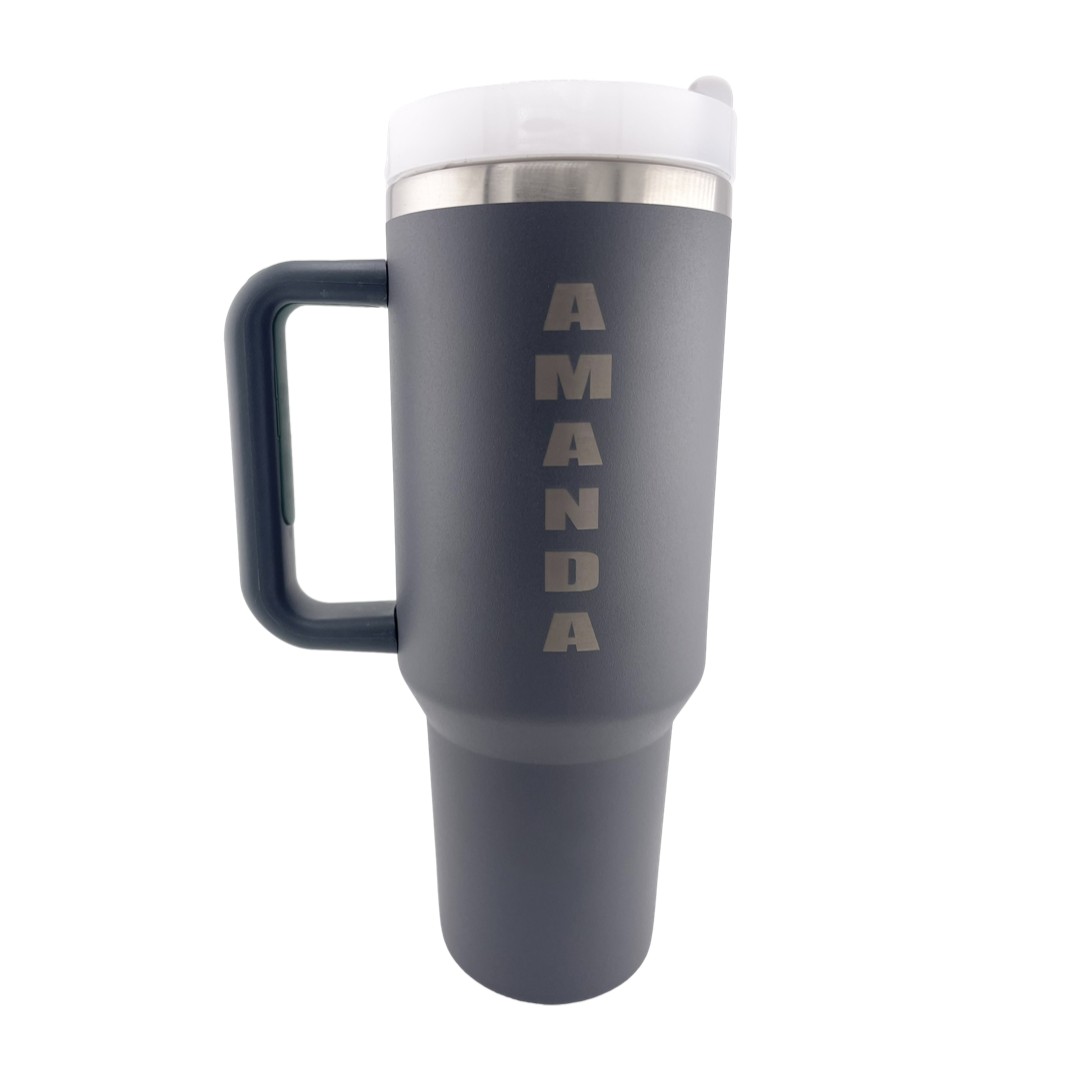 40 Oz. Vacuum Insulated Stainless Steel Tumbler w/Copper Lining, Lid, & Handle 1