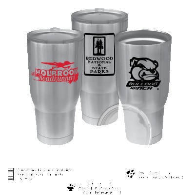 30 Oz. Vacuum Insulated Stainless Steel Tumbler w/Copper Lining & Slider Lid 1