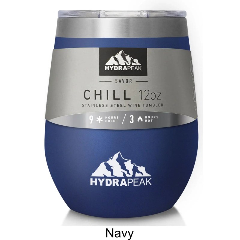 12 oz Hydrapeak® Stainless Steel Insulated Chill Stemless Tumbler 1 12 oz Hydrapeak® Stainless Steel Insulated Chill Stemless Tumbler 1