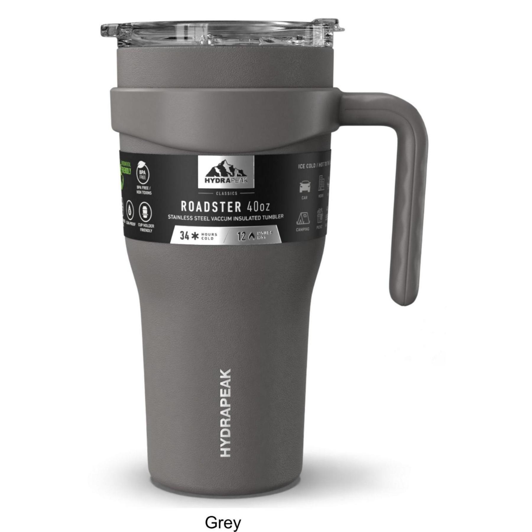 40 oz Hydrapeak® Stainless Steel Insulated Roadster Tumbler w/ Straw Lid 1