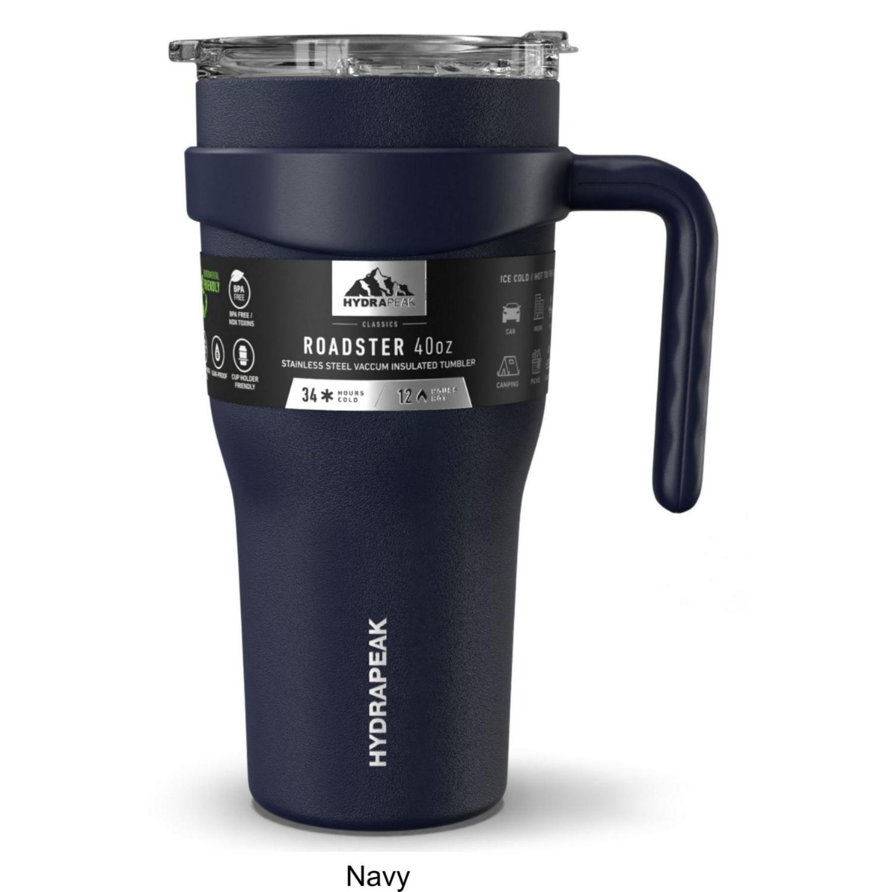 40 oz Hydrapeak® Stainless Steel Insulated Roadster Tumbler w/ Straw Lid 1