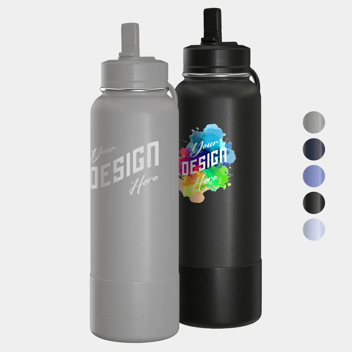 40 oz Hydrapeak® Stainless Steel Insulated Sport Straw Water Bottle 1